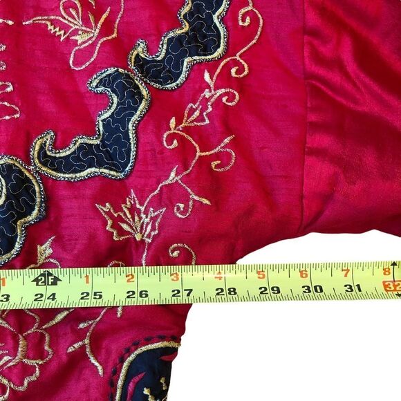 𝅺ja Resorts Vintage 80’s Silk Tassel Kimono Jacket EUC - Picture 6 of 11